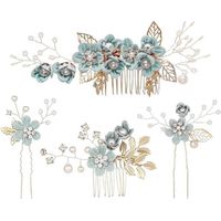 Ensemble De Peignes À Cheveux, Accessoires Pour Cheveux De Mariée, Accessoires Pour Cheveux À Fleurs, Accessoires Pour Cheveux
