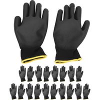 Kit de 10 paires de gants de travail enduits de PU, antistatiques, accessoires de sécurité, 7S