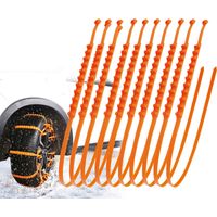 Chaînes de Pneus D’hiver Réglables, Chaînes à Neige pour Voiture, 10 Pièces Chaînes Antidérapantes pour Pneus de Neige, Chaînes À Neige Pour Pneus, pour Glace, Neige, Boue, Route, Butyeak