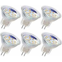 6pcs ampoule LED MR11 ampoule de projecteur GU4 ampoules 3W 18LEDs ampoules halogène 20W équivalent non dimmable ampoule LED 12V AC/DC pour l'éclairage de piste paysage maison (Blanc froid)