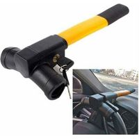 Serrure à Clé Canne Antivol Voiture Verrouillage Volant Barre de Sécurité Universelle Rétractable T-Lock-KZQ