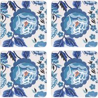 Cath Kidston Strawberry Garden Set of 4 Blue Cork Backed Coasters