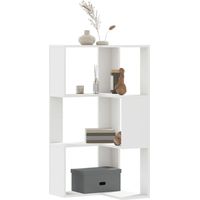 Vidaxl – Bibliothèque d'angle 3 niveaux blanc bois d'ingénierie – Dimensions 50x50x102 cm – Espace optimisé pour petits espaces