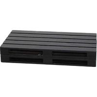 Set de 2 Petits Plateaux Palette 20x12 cm en bois noir