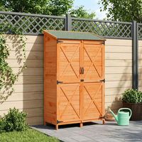 vidaXL Garden Shed with Roof Brown 106 x 56 x 176.5 cm Solid Fir Wood