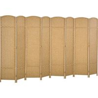 Séparateur de pièce pliable en 8 parties, paravent pour salon, chambre et bureau, design naturel