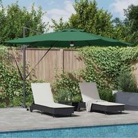 Roma Parasol Grün 286 x 284 x 270 cm Aluminium und Polyester