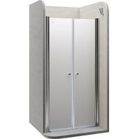 Moments of Glass Mampara de ducha LIMA 84-88 cm altura: 185 cm con puerta doble abatible 6mm Vidrio satinado de seguridad - DTF