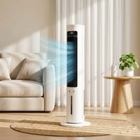 Climatiseur Évaporatif 3 en 1 avec Réservoir de 3 L Oscillation 48° 3 Vitesses 3 Modes Minuteur 12h Blanc