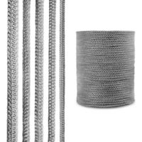 STEIGNER Ofendichtschnur Kamindichtung aus GLASFASERN, hitzebeständig bis 550°C, Dunkelgrau, 2,5m, 6mm, SKD02