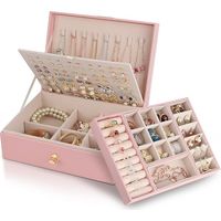 Boîte à bijoux empilable à 3 niveaux pour colliers, rangement pour bijoux pour femmes