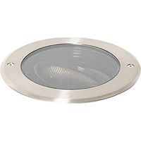 Qazqa – Spot encastré de sol extérieur IP65 en aluminium – Orientable – Douille GU10 jusqu'à 50W – 20cm de diamètre – 18cm de profondeur