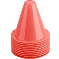 Cones D'Entraînement Football - En Polyéthylène PE - Base Carrée Stable - Couleur Orange - Lot De 10