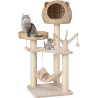 Arbre a chat de 121 cm de haut arbre grimpant avec grotte a chat naturel
