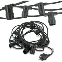 Arum Lighting – Guirlande lumineuse d'extérieur 10 culots B22 10 mètres – Interconnectable jusqu'à 8 guirlandes – Norme CE RoHs EMC IP44