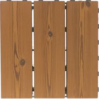 Smartdeck-Klickfliesen aus Holz, wärmebehandeltes SCANDI-Kiefernholz, 30 x 30 cm, 29 mm dick ONEK