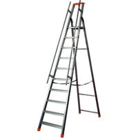 Matisère – Escabeau grande hauteur 13 marches – Hauteur max. de travail 4.99m – Montants époxy pour résistance à la corrosion – Plateforme antidérapante