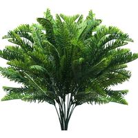 Fougères artificielles (lot de 6) - Plantes artificielles d'intérieur/extérieur - Feuillage artificiel pour salon, jardin, décoration de mariage, bureau, salle de bain zen