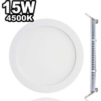 Europalamp – Spot encastrable LED 15W rond extra-plat 4500K – Économie d'énergie 80% – Installation facile dans faux-plafonds – Angle de diffusion 120°