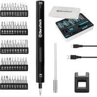 Jeu de tournevis électrique LED 55 en 1 – 50 embouts magnétiques – Mini-tournevis rechargeable USB pour réparation d'ordinateurs et montres – Duratech