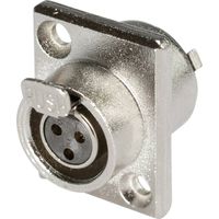 XLR embase femelle, verticale Hicon HI-XMEF3 Nombre de pôles: 3 argent 1 pc(s)