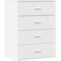 Aparador buffet cómoda armario unidad de almacenamiento organizador cocina salón salón 60 x 39 x 80 cm madera contrachapada blanca 020030376