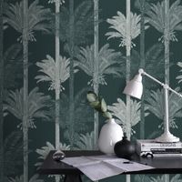 Papier peint intissé palmiers exotiques 1005 x 52cm – Résistant à la lumière – Entretien facile – Application directe sur mur – Boutique