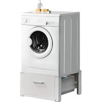 Supporto Base per Lavatrice e Asciugatrice con Cassetto Basamento Acciaio 150 kg