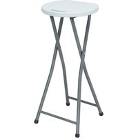 Thinia Home Weißer hoher Klapphocker 30 x 76 cm