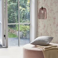 Papier peint intissé Laura Ashley Oriental Blossom Blush 1005 x 52cm Rose, beige
