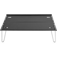 Table de camping pliante, portable, en alliage d'aluminium, ultra-légère, mini table pliante multifonctionnelle, noire