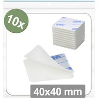 Quadrios 25CA673 Punti a strappo da incollare Lato morbido e lato rigido (L x L) 40 mm x 40 mm Bianco 10 pz.