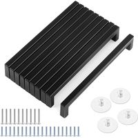 Tufa 10 Pièces Poignée de Meuble Cuisine Entraxe 160mm, Poignet de Porte Cuisine Meuble avec 30 Vis et 4 Poignée Autocollante, Poignée en Acier Inoxydable, Poignées pour Placards, Poignées de Tiroir