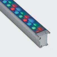 Applique LED 37W grise 1392mm couleur RGB alim 48-56Vdc (non incl) 35° pour façade IP66 LINEALUCE IGUZZINI 3.BA78.715.0