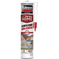 Mastic Acrylique Gris Rubson Mastic Acrylique, Intérieur/extérieur, Gris, 280ml, Peignable - Rubson
