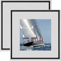 Lot de 2 cadres photos - Erica - 30 x 30 cm - Noir - Livraison gratuite