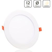 LED Panel Einbaustrahler rund weiss - Lichtfarbe: Neutralweiß 4000K - Ausführung: 12W Ø170mm Ausschnitt Ø160mm