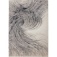 Tapis gris moderne à motif marbré doux et dense - 110 x 60 cm