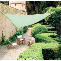 Telo vela triangolo ombreggiante verde gazebo ombrellone copertura mt.5x5x5 - Salone