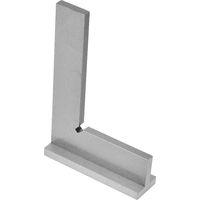 Règle d'angle à 90 degrés en acier inoxydable de haute précision avec base (200x130mm) pour ingénieurs.
