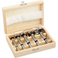 Set di punte Forstner WS24, 5 pezzi, 15-35 mm, in custodia di legno - WS24-100074