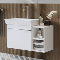 Roomart LYCIA-82 Badmöbel-Set 2-tlg 50 cm breit, Weiß