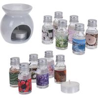Duftöl-Set + Duftlampe, 15-teilig