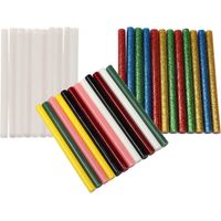Klebestifte 32er Set transparent bunt Glitzer 7,2mm x 100mm Heißklebepistole Heißklebesticks