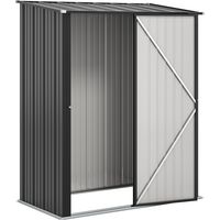 Casetta da Giardino Porta Ustensili Lamiera Acciaio Serratura 161,5x94,5x196cm Nero