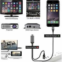 Adaptateur Lightning vers HDMI - 1080p - Compatible iPhone 5 à iPhone 11 - Câble HDMI 2 m - Certifié MFi
