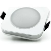 Downlight Led Encastré 10w 3100K Square Cut 90 mm IP44 spécial salles de bains