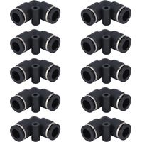 10 PCS Connecteurs pneumatiques en ABS durable et remplaçable, accessoires de connexion pratiques pour équipements d'automatisation.