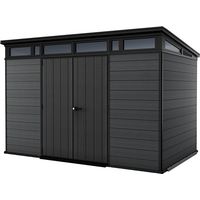 Keter Cortina 117 Gartenhaus - 342x218x226cm - Kunststoff - Grau - Evotech - wetterfest + wartungsfrei - 10 Jahre Herstellergarantie