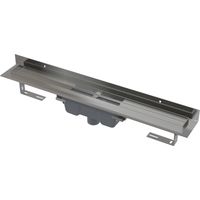 Alcadrain APZ1006 Goulotte de douche avec rebord pour la grille complète, évacuation verticale 750 mm